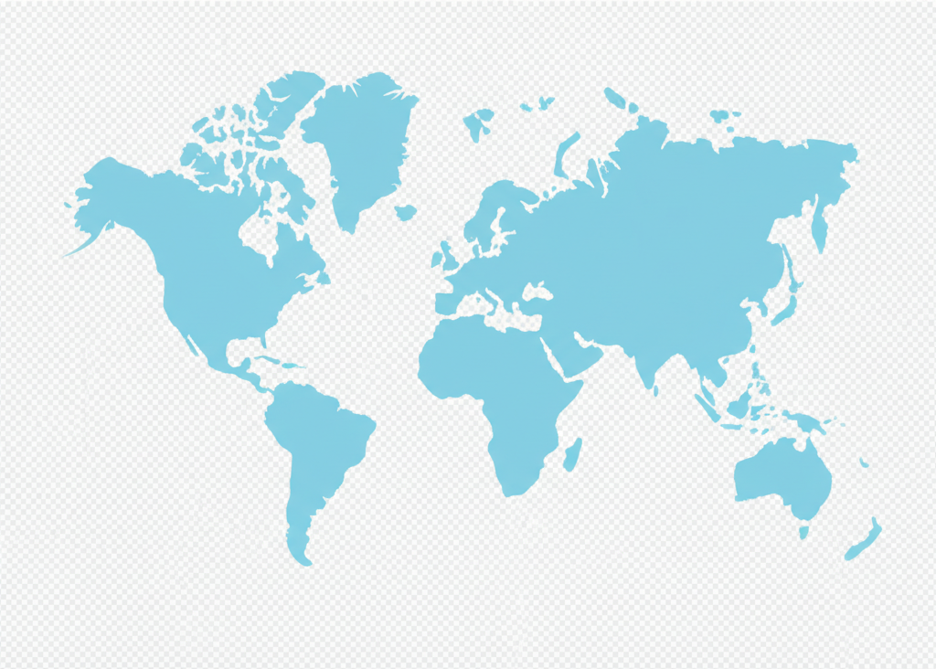 World map showing Global Creation Foundation's active and upcoming program locations